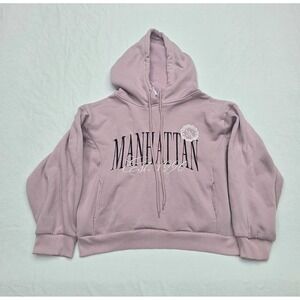 SWS Athletics Pink Manhattan Stitched Pullover Hoodie Size Large